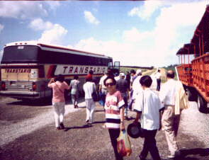 Tour Bus at the Rainey Farm