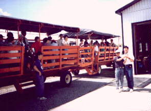 People Enjoying Their Ride in Our Wagon